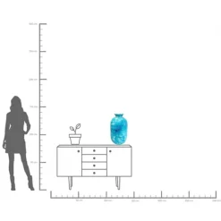 KARE Design Vase Zumba bleu 55cm> Accessoires