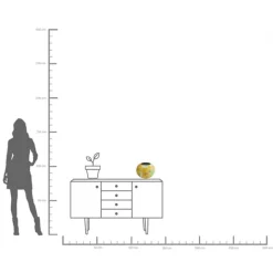 KARE Design Vase Zumba jaune 23cm> Accessoires