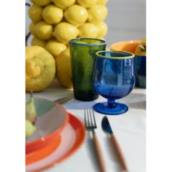 KARE Design Verre à eau Bubbles vert 14cm> Accessoires