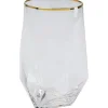 KARE Design Verre à eau Diamond doré Rim> Accessoires